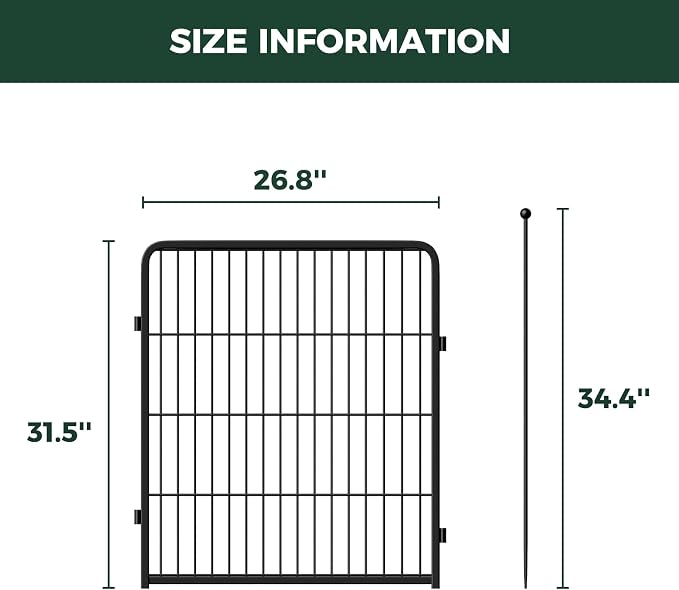 FXW Rollick Unleashed Dog Playpen, 32in, 2 Panels, Small/Medium, Black
