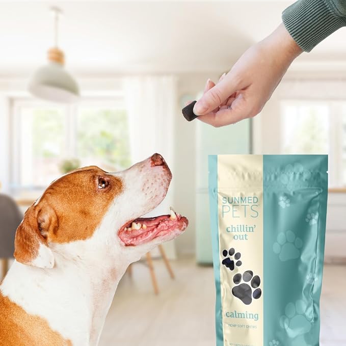 Hemp Calming Chews for Dogs By Sunmed, 40-Pack, Small
