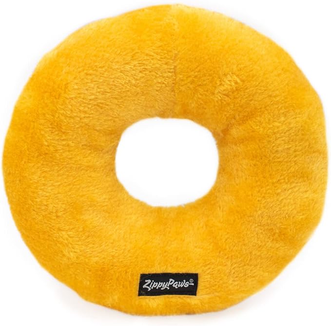 ZippyPaws Donutz for Medium and Large Dogs - Jumbo Americana Donut | Stuffed Dog Toys to Keep Them Busy, Squeaky Pet Toy for Boredom, Chew Toy with Stuffing, Soft Plush Puppy Product