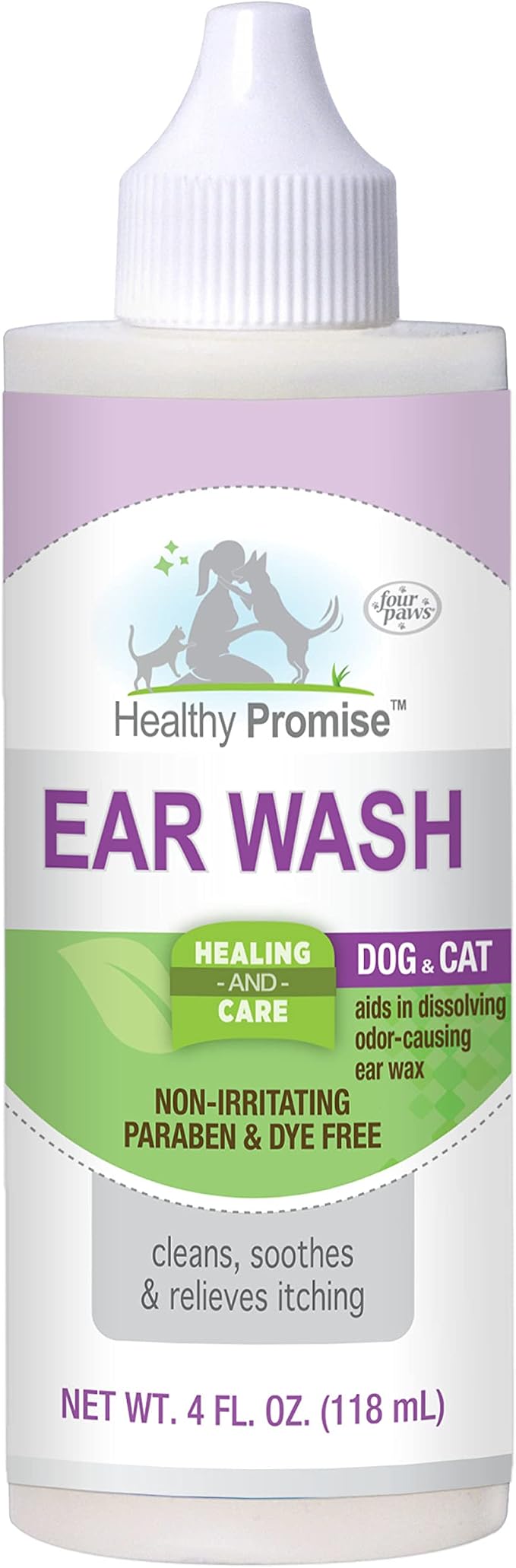 Four Paws Healthy Promise Pet Ear Wash Cleaner, 4oz