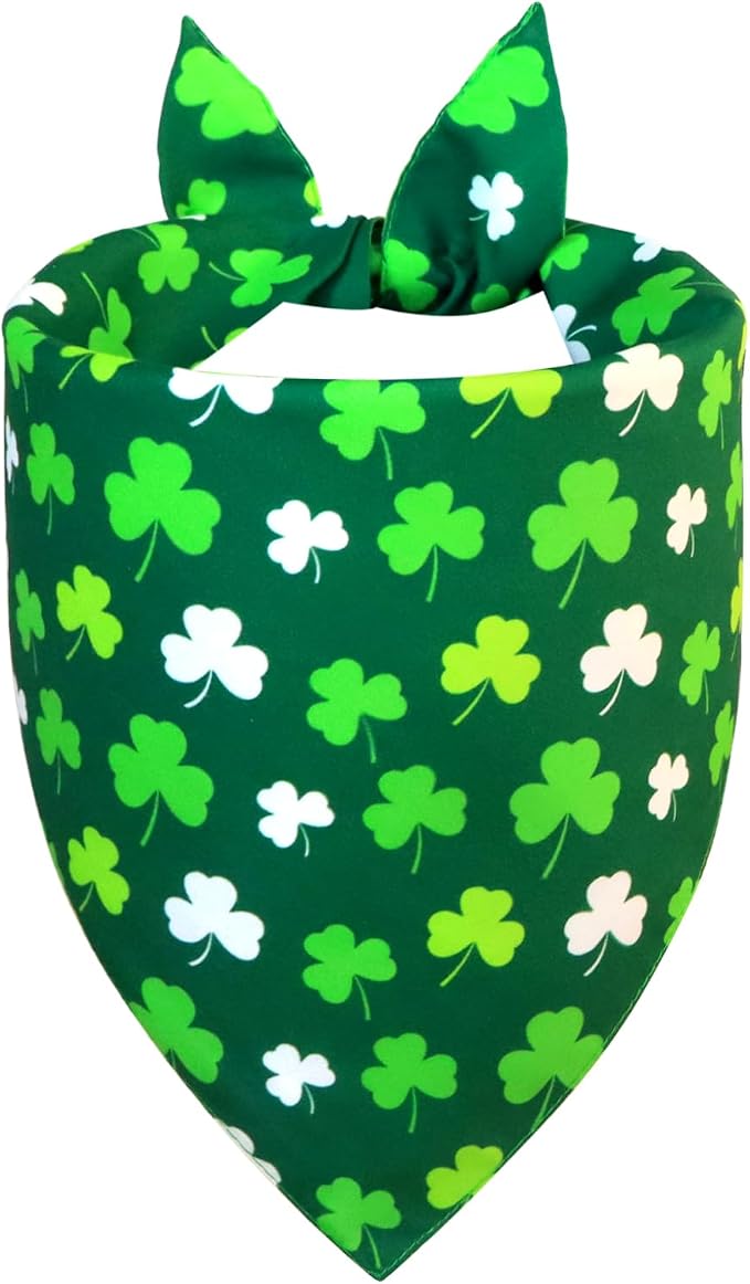 St. Patrick’s Day Dog Bandana for Small Medium Dogs, Small, Green