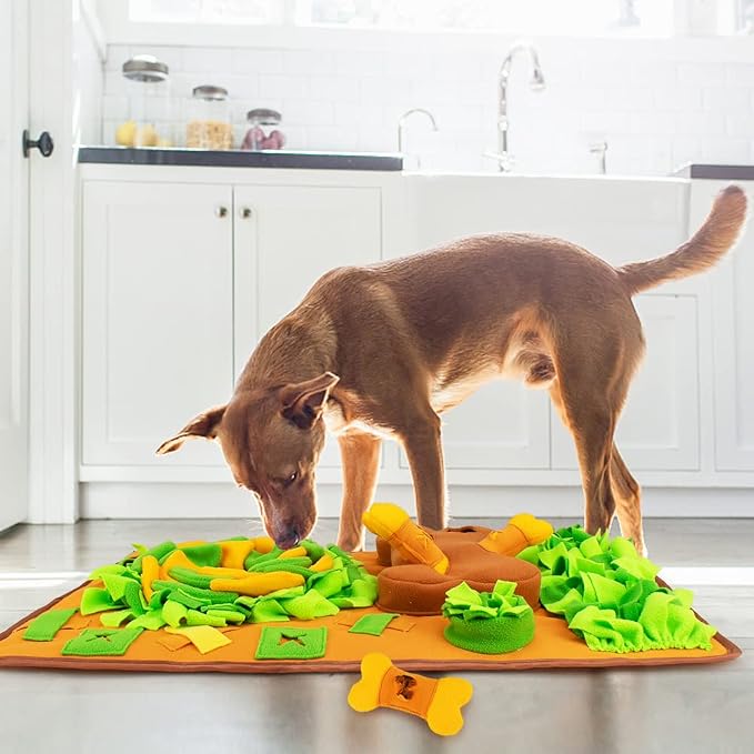 Snuffle Mat Dog Enrichment Feeding Mat | Smell Training & Slow Eating, Interactive Toy & Feed Game, Sniffing, Mental Stimulation