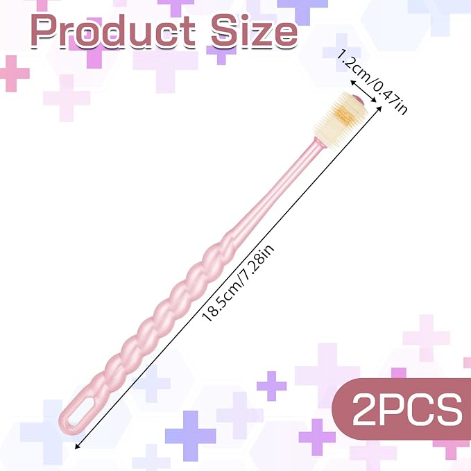 Small Dog Toothbrush and Cat Tooth Brush, 2 Pcs 360 Degree Soft Pet Toothbrush for Puppies Kittens - Dental Care for Small Breed Dogs and Cats