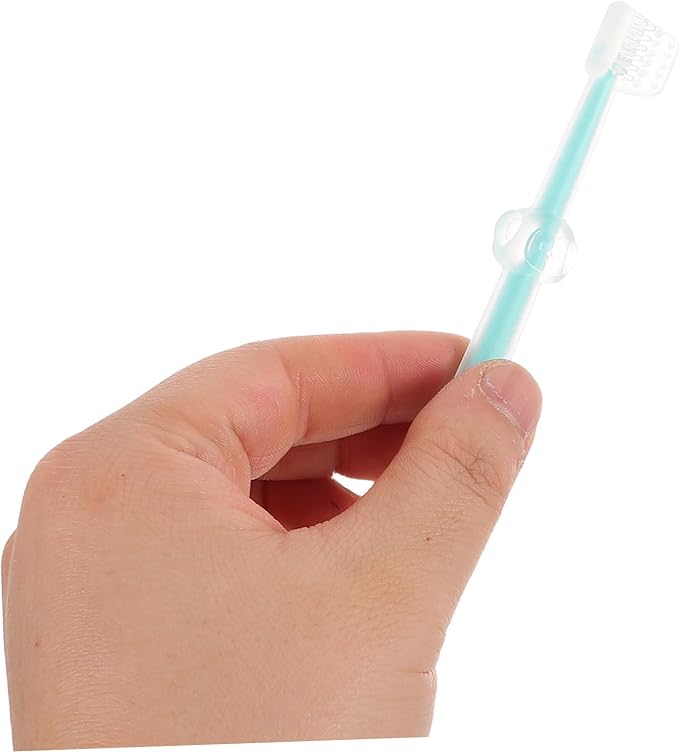 Toyvian 1set Silicone Pet Toothbrush Kit for Cats and Small Dogs Gentle Cleaning with Comfortable Grip Food-Grade Silicone for Daily Oral Care