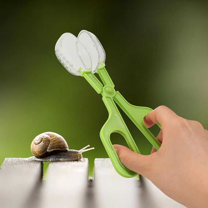 GANAZONO Reptile Tank Feeding Clamp and Poop Scoop Multi-Functional Aquarium Grabber Tool for Fish Tanks and Reptile Cages 7.08X2.63X1.57In