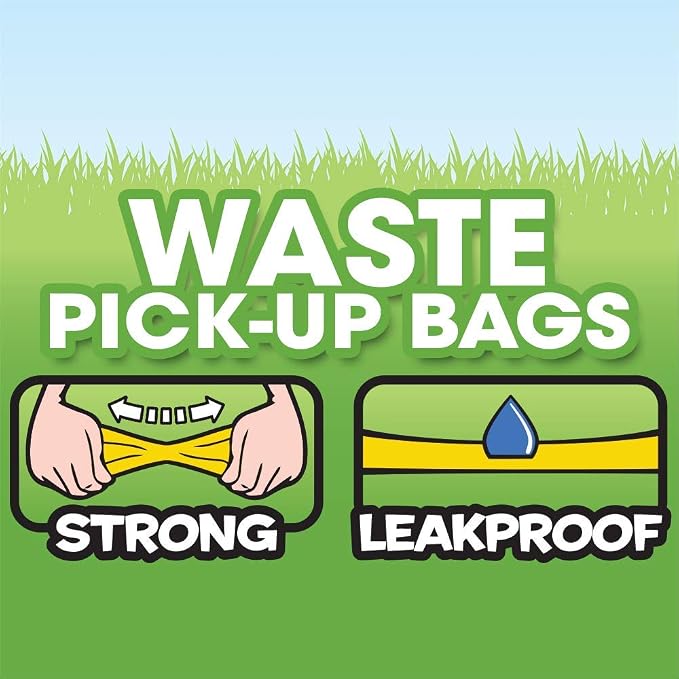 Bags on Board Premium Odor Blocking Dog PoopBags & Dispenser - Leakproof Waste Pick-Up-Bags (Pack of 1800)