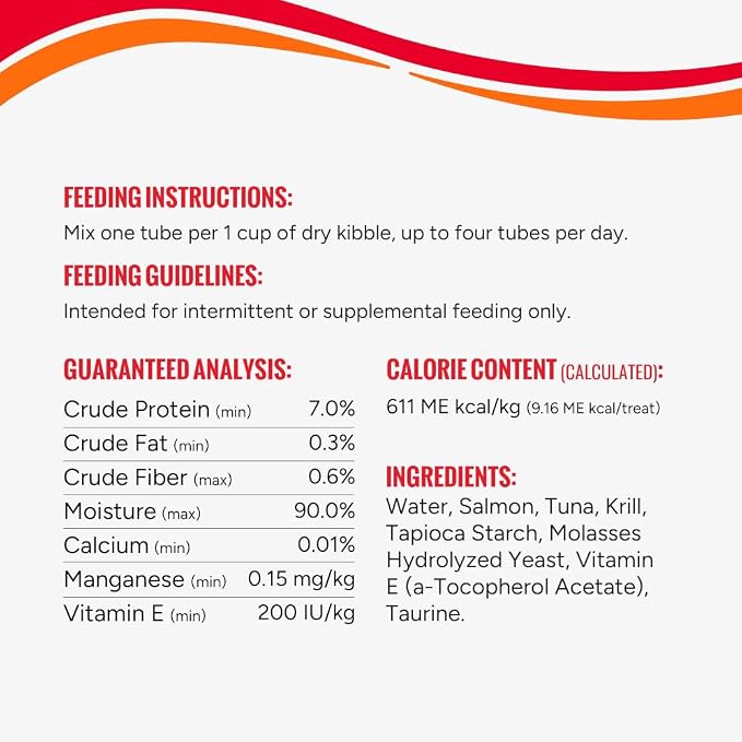 Good 'n' Tasty Triple Flavor Puree Mix-Ins Dog Food Topper Treats for All Dogs, 28 Count, Easy Single-Serve Portions, Added Protein with Salmon, Tuna and Krill, No Chicken or Beef Added