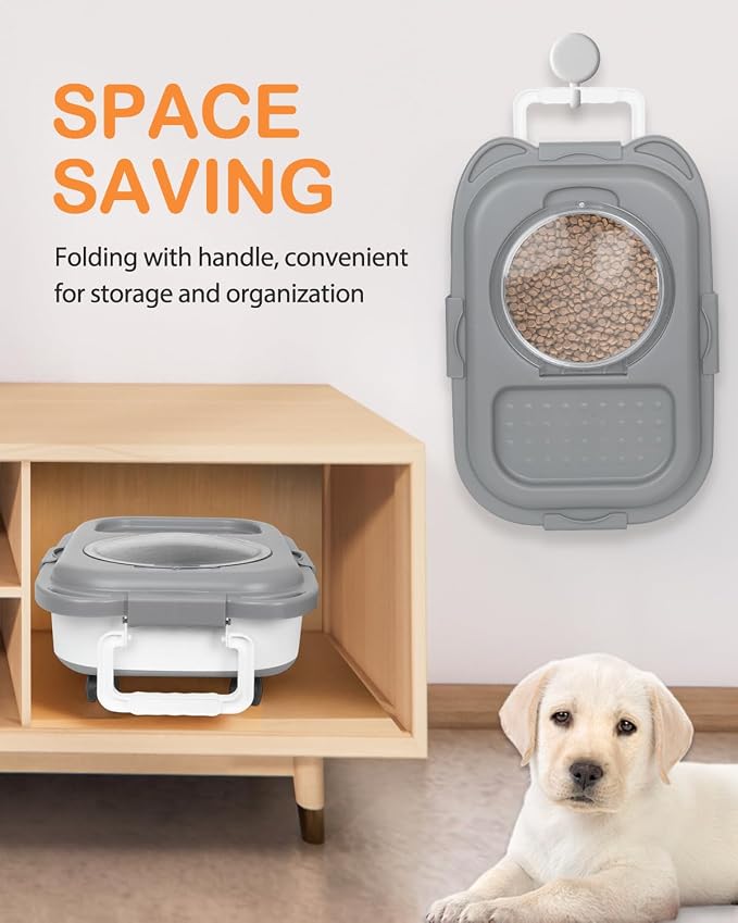 25-28Lbs Dog Food Storage Container Airtight, 28Lbs, Grey