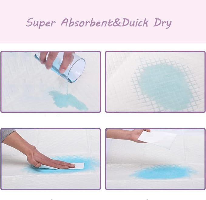 Disposable Pee Pad for Dogs Pets Small Puppy Chucks Pads with Odor Eliminating Thicken Puppy Pee Pads Super Absorbent Lavender Scented 22x22in 50count