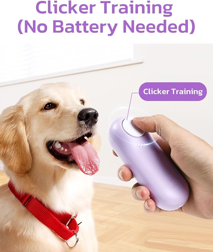 Clink Design Dog Training Clicker with Treat Storage, Purple