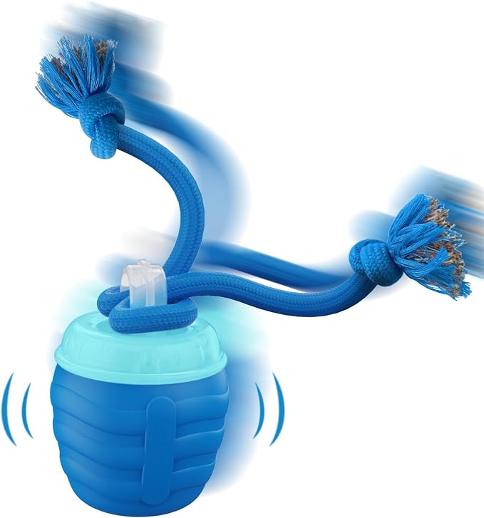 Interactive Dog Toys, [2026 Newly Upgraded] Interactive Dog Ball for Medium/Large Dogs, Automatic Moving Dogs Toy Wicked Ball for Boredom & Training, Play Music, USB Rechargeable(Blue)