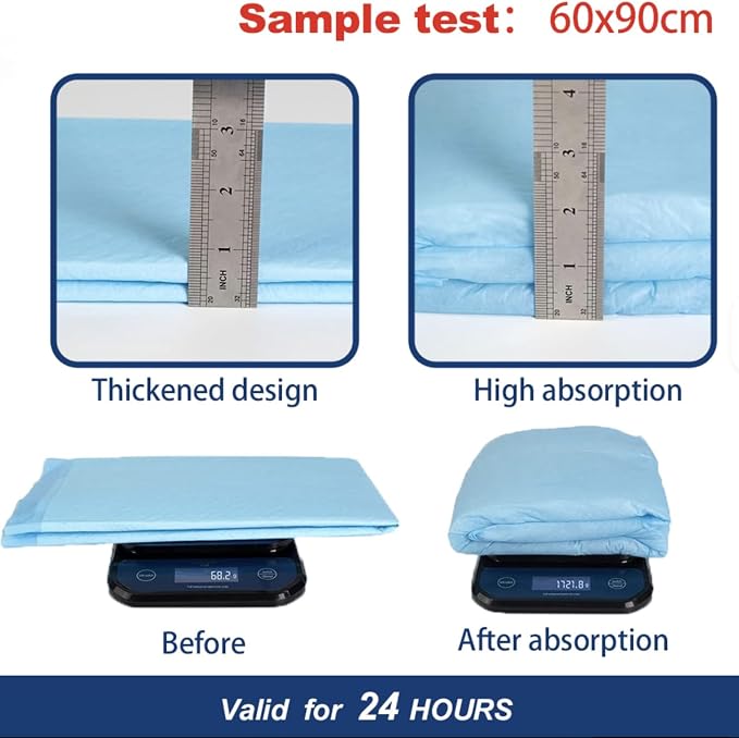 Dog Pee Pads , Ultra Absorbent 6-Layer Puppy Training Pads, Bed Pads, Changing Pads M-L– XL Leak-Proof, Quick Dry, Odor Control, Disposable, Incontinence Pads (XL, 20, Count)