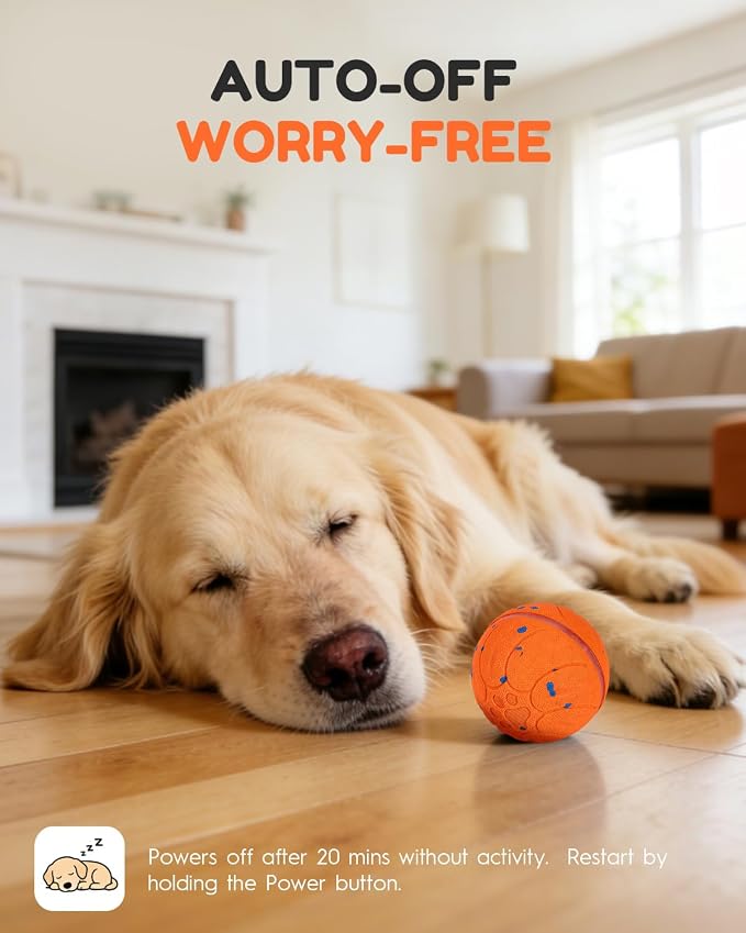 osou Smart Interactive Dog Toys, Automatic Moving & Bouncing Dog Ball | Motion-Activated, Auto-Off, Irregular Moving, Durable & Waterproof E-TPU Outershell for Medium & Large Dog Breeds