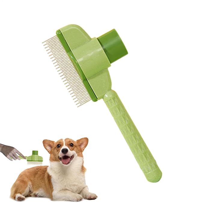 Pet Flea Comb for Cats & Dogs, Stainless Steel, Black