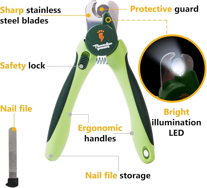 Professional-Grade Nail Clippers for Dogs - Green, Medium-Large