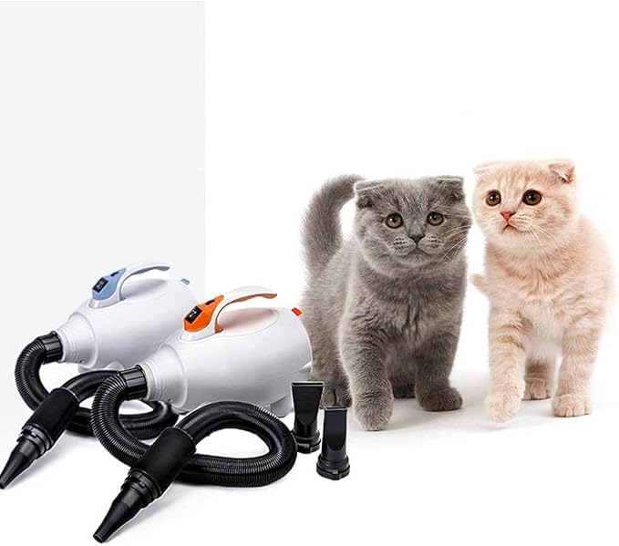 1800W Variable Speed Pet Hair Dryer, High Velocity Hairdryer Blaster Fur Blower Pet Cat Bath Blowing Supplies (Color :Blue)