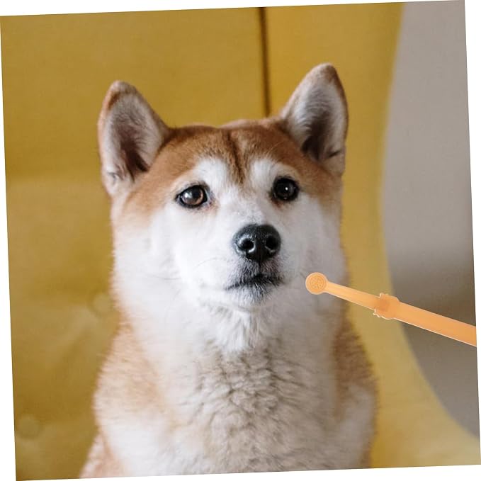 Pet Toothbrush for Dogs and Cats Soft Silicone Head for Gentle Cleaning Lightweight Portable Oral Care Tools Includes Brushes for Pets