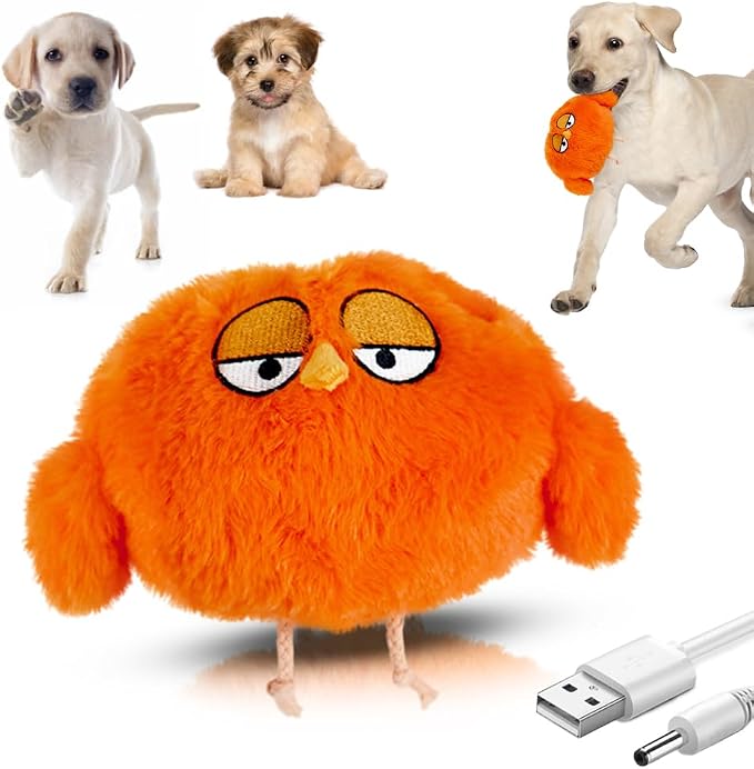 Interactive Dog Toys Rechargeable Moving Puppy Toys to Keep Them Busy, Touch Activated Puppy Toys, Puppy Dog Birthday Gifts, Electric Plush Entertainment Toy for Small & Medium Dogs