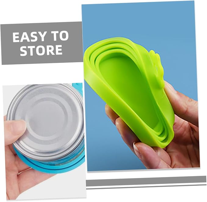 Ciieeo 6pcs Silicone Can Covers for Dog and Cat Food Dishwasher Safe Lids in Colors Yellow Orange Green Red Airtight Seal to Maintain Freshness and