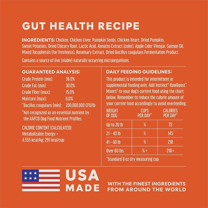 Instinct Freeze Dried Mixers, Dog Food Toppers, Gut Health + Skin & Coat Health Bundle, 5.5 oz.
