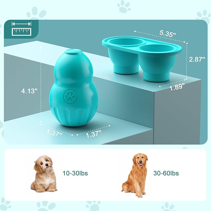 VIWIK Interactive Dog Toys to Keep Them Busy, Frozen Treat Dispensing Dog Puzzle Toy for Small Medium Breeds, Cognitive Dog Enrichment Toys, Freezable Fillable Rubber, Easy to Clean Blue