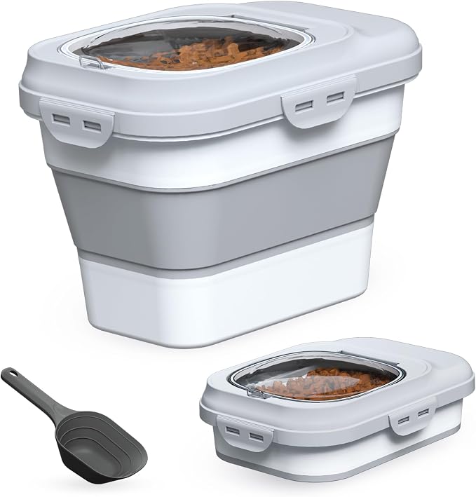 TIOVERY Dog Food Storage Container Small, Small, Clear