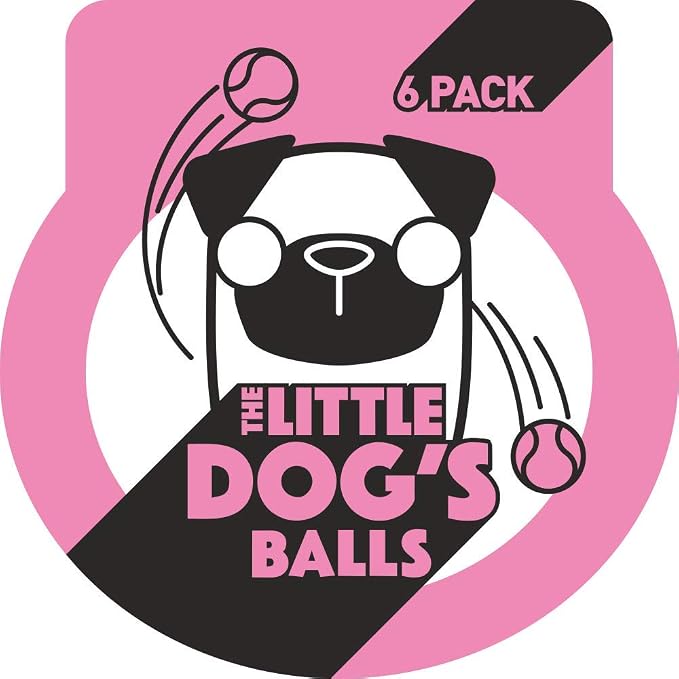 The Little Dog’s Balls Small Dog Tennis Balls 6-Pack Pink Floats in Water | Our fetch balls combine non-abrasive felt exterior and a thicker rubber core Durable Dog Toy for Outdoor Play & Training