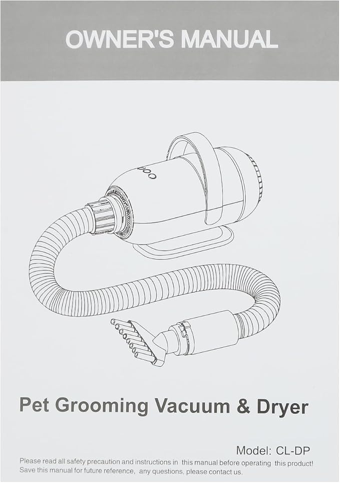 Pet Hair Dryer 1600W Dog Blower 7 Speed Settings 48L/s Air Volume Grooming | Thermal protection sheath for safe direct contact – stable silicone base with high-grip pads prevents sliding
