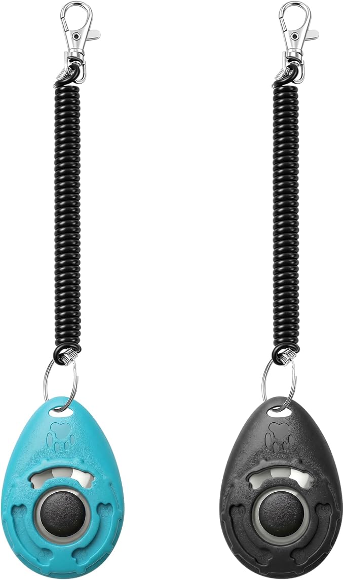 Dog Training Clicker with Wrist Strap and Keyring
