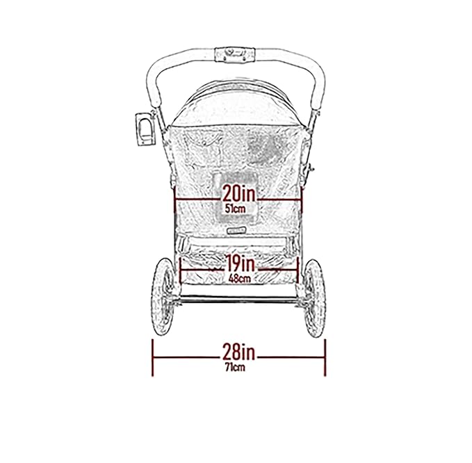 Pet Gear No-Zip Double Pet Stroller - 3 Color Options, Large Gel-Filled Tires