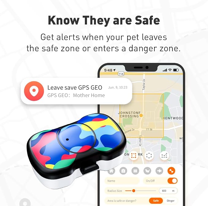 4G GPS Dog Tracker, No Monthly Fee, Virtual Fence, Waterproof, 21D Battery | Real-Time GPS Tracking, 12-Month Membership Included, Activity & Sleep Monitor, Long Battery Life, iOS & Android Compatible