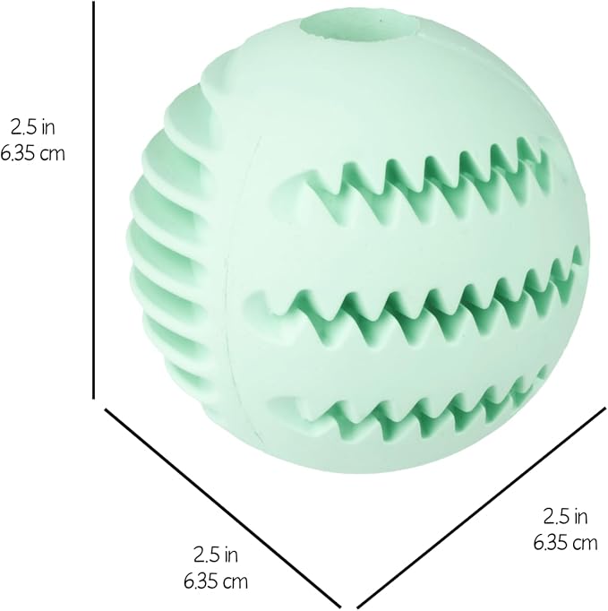 Chew King by Mammoth Dental Dog Toy Collection, Fetch Ball Clinically Proven to Remove Plaque, 2.5" Dental Ball (Pack of 2)