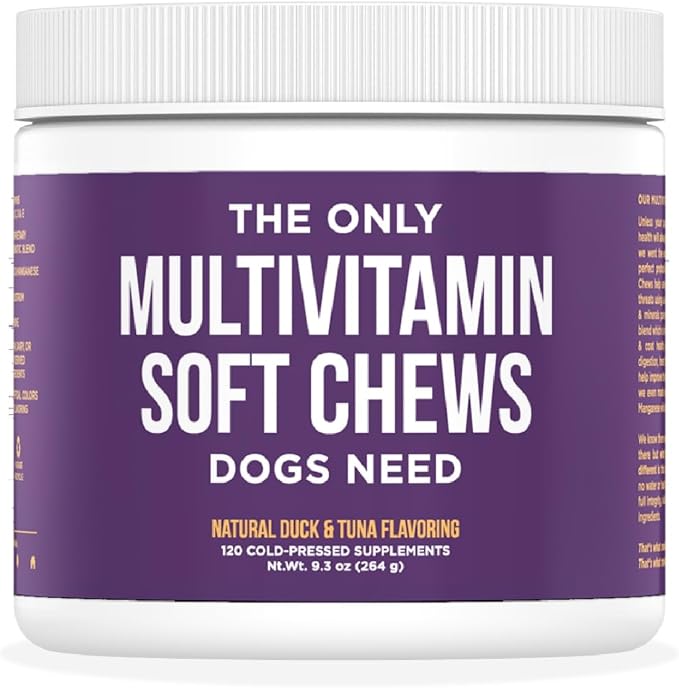 Natural Rapport Dog Multivitamin Chews, Zinc & Manganese, 120ct