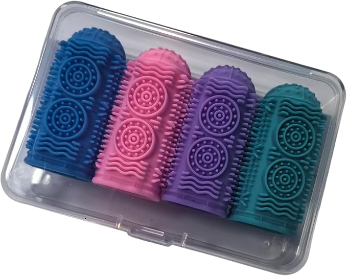 Dog Tooth Brushing Kit, Dog Finger Toothbrush, Soft Silicone Dogs Finger Toothbrush for Small Breed Care for Home Use Teeth Cleaning & Hygiene