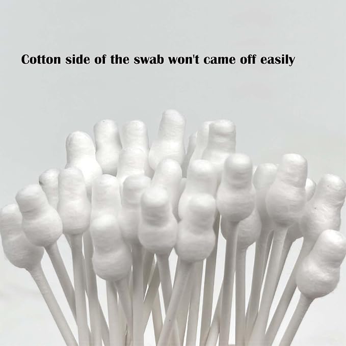 110 Pcs Dog Ear Cleaner Cotton Buds for Dogs Cat Ear Cleaner Tool Gourd Shaped Swabs Cotton Sticks for Pet's Ear