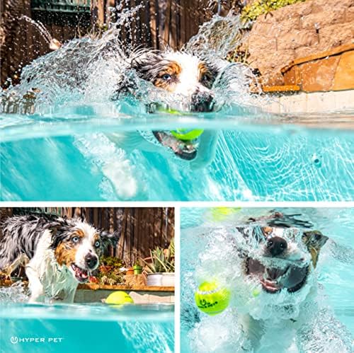 Hyper Pet Tennis Balls for Dogs, Pet Safe Dog Toys for Exercise and Training, Pack of 4, Green | Interactive playthings that work with the K9 Kannon K2 launcher, made for training sessions, keeps pups active and engaged