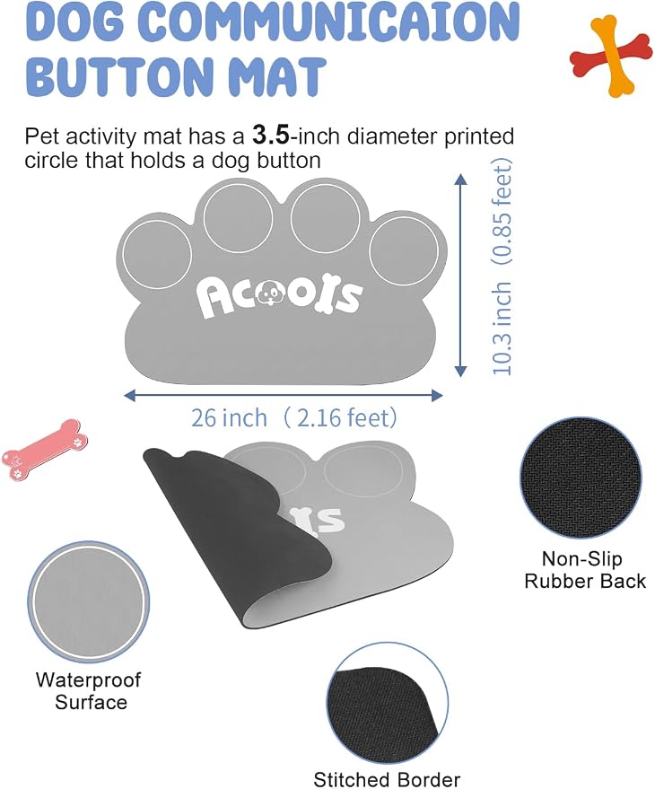 Dog Talking Button Set, 4 Pcs