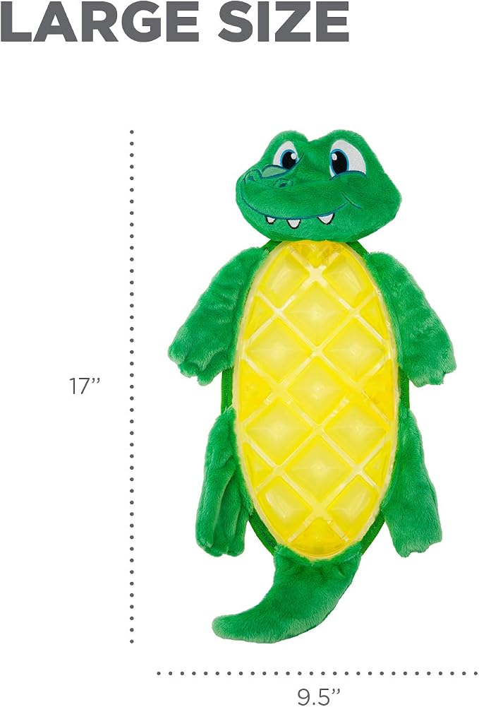 Outward Hound Bubble Palz Plush Gator Dog Toy, Large