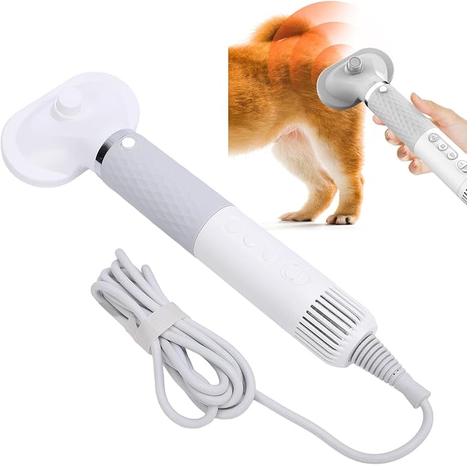 Pet Grooming Dryer, Dog Blow Dryer, Pet Hair Dryer, 5 in 1 Pet Hair Dryer Kit, 3 Airflow Temperature Modes, Negative, Safe Efficient Grooming for Dogs Cats