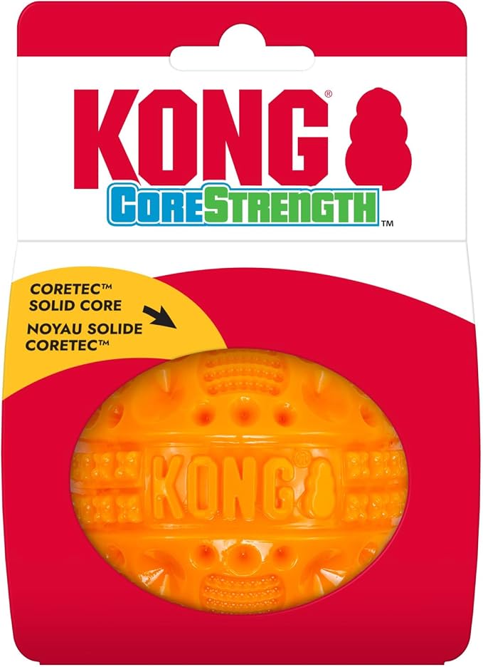 KONG CoreStrength Dog Toy – Ball – Durable Tough Chew Toy for Medium & Large Dogs – Textured Dental Chew for Teeth & Gums – Fetch & Interactive Play