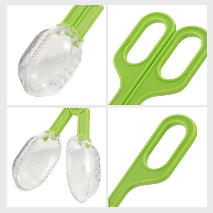 GANAZONO Reptile Tank Feeding Clamp and Poop Scoop Multi-Functional Aquarium Grabber Tool for Fish Tanks and Reptile Cages 7.08X2.63X1.57In