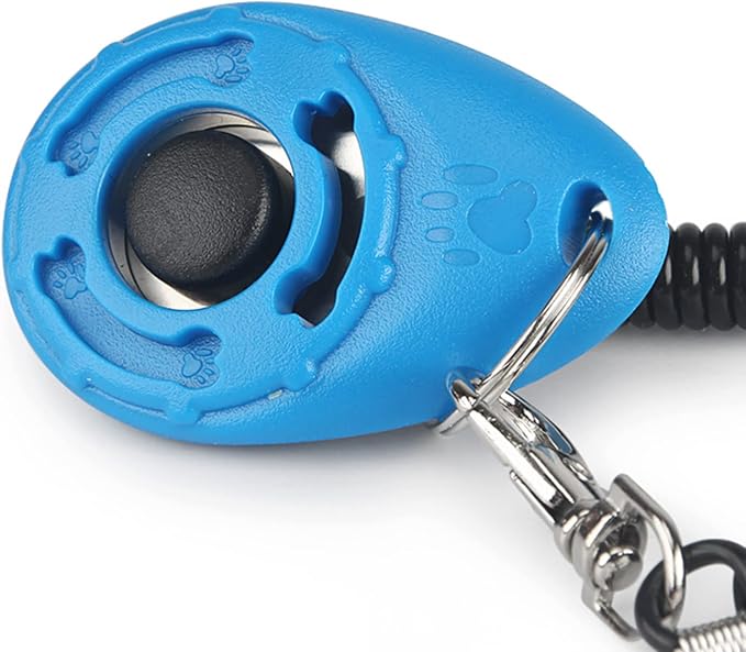 Dog Training Clicker with Wrist Strap, 2 Pack, Blue & Lemon Yellow