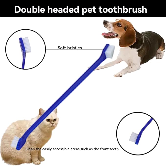 160-Pack Dual-Headed Dog Toothbrush Set- Soft Bristles for Dental Care of Small & Large Dogs, Cats, and Other Pets - Bulk Toothbrushes for Pet Hygiene