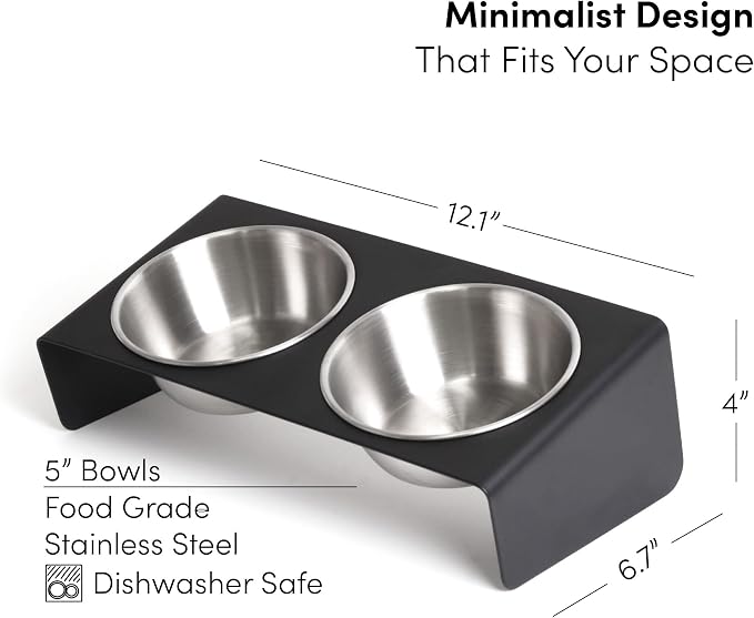xympo Elevated Pet Bowl, for Cats and Small Dogs