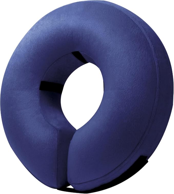 BENCMATE Inflatable Dog Cone Collar Alternative After Surgery Medium+ | Soft Dog Cone for Small Medium Large Dogs and Cats, Doggie Neck Donut Recovery ECollar to Stop Licking, Navy Blue