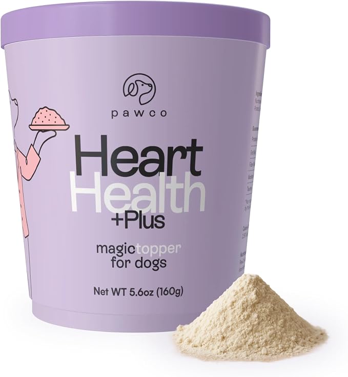 PawCo Dog Food Toppers for Picky Eaters, Heart Health – Supports Heart Function & Energy – Functional Dog Food Flavor Enhancer with Pumpkin, Carrots, & Taurine for Dogs – Magic Topper – 5.6oz