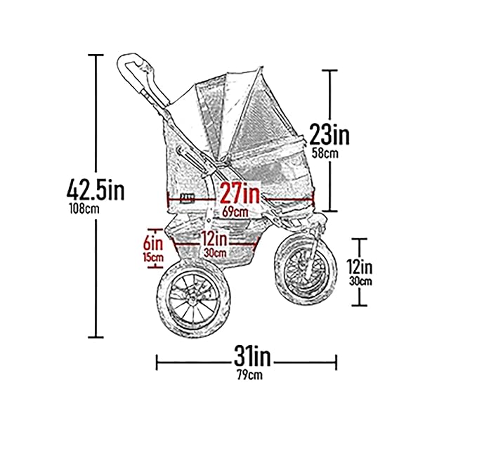 Pet Gear No-Zip Double Pet Stroller - Boysenberry