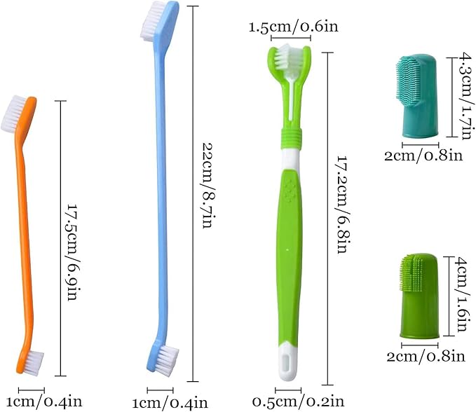 Multi-Type Pet Toothbrush Small-Head Multi-Angle Toothbrush Cleaning Dogs Brush Bad Breath Teeth Cleaning Care Tool