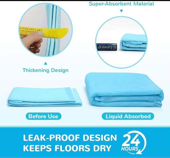 Super-Absorbent Pet Training Pads, Leak-Proof Design, 24-Hour Protection, Thickening Material (Extra Large, 20, 60x90)