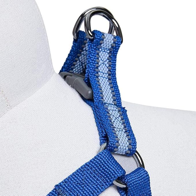 Blueberry Pet Essentials Step-in Reflective Back to Basics Dog Harness, Navy Blue, Chest Girth 26" - 39", Large, Adjustable Harnesses for Dogs